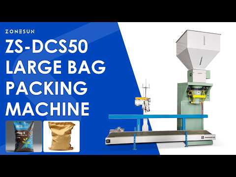 High Capacity: ZONESUN ZS-DCS50 Automatic 50kg Bagging Machine for Fertilizer, Feed & Grain Industry