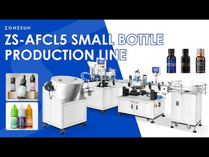 ZONESUN ZS-AFCL5 Automatic Small Bottle Filling Capping Labeling Line for Cosmetics & Chemicals