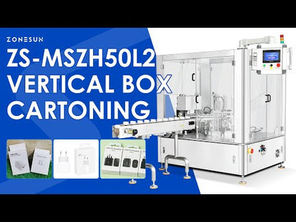 ZONESUN ZS-MSZH50L2 Automatic Vertical Cartoning Machine for Plugs, Chargers and Small Items
