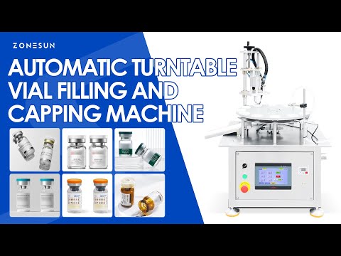 ZONESUN ZS-AFC1CB: Automatic Desktop Vial Filling & Capping Machine for Cosmetic & Pharma Use