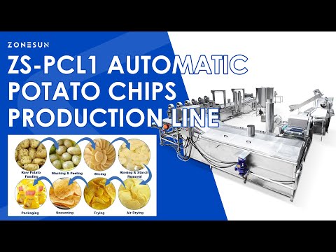 ZONESUN ZS-PCL1 Fully Automatic Potato Chips Production Line for Food Manufacturers