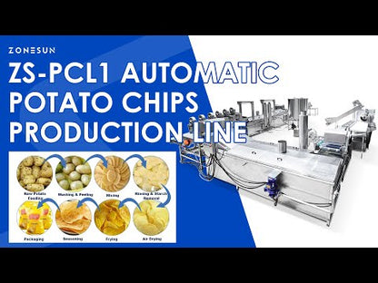 ZONESUN ZS-PCL1 Fully Automatic Potato Chips Production Line for Food Manufacturers