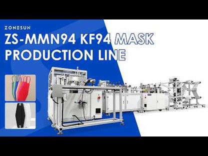 ZONESUN ZS-MMN94 Automatic KF94 Face Mask Making Production Machine with Ultrasonic Welding