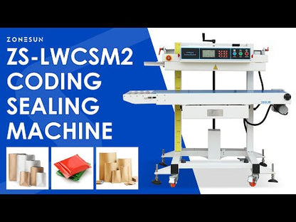 ZONESUN ZS-LWCSM2 Continuous Band Sealer with Inkjet Coding for Food and Chemical Bags
