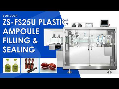 BFS Tech: ZONESUN ZS-FS25U Fully Automatic Plastic Ampoule Forming, Filling & Sealing Machine Line