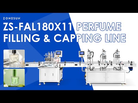 ZONESUN ZS-FAL180X11 Automatic Perfume Bottle Filling Crimping Line for Fragrance Production