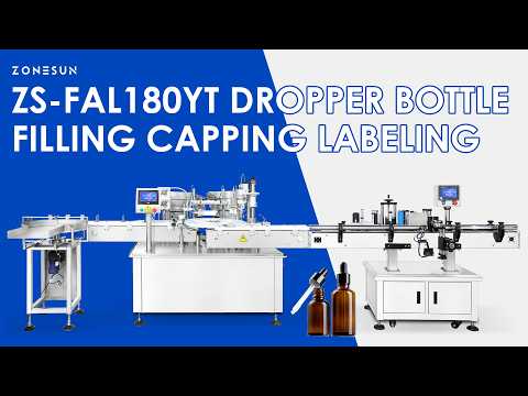 ZONESUN ZS-FAL180YT: High-Speed Dropper Bottle Filling, Capping & Labeling Production Line 