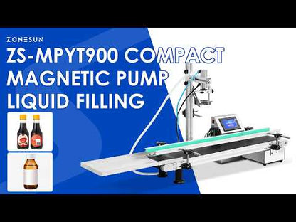 ZONESUN ZS-MPYT900 Compact Tabletop Magnetic Pump Liquid Filling Machine with Pneumatic Diving Nozzle