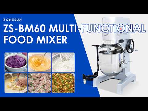ZONESUN ZS-BM60: Commercial Multifunctional Food Mixer for Dough Kneading, Whipping and Blending