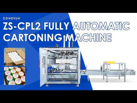 High Efficiency: ZONESUN ZS-CPL2 Automatic Case Packer for Bottles & Jars | End-of-Line Packaging