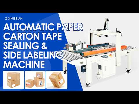 ZONESUN ZS-FKC4650S Automatic Carton Sealing and Labeling Machine with Ink Coding