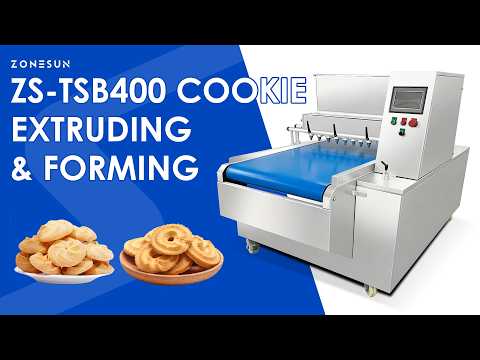 High Efficiency: ZONESUN ZS-TSB400 Fully Automatic Cookie Extruding & Depositing Machine