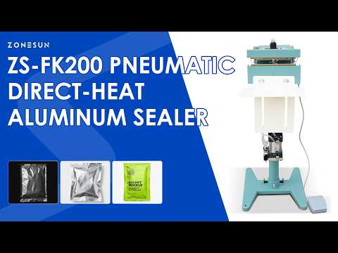 Heavy Duty Sealing: ZONESUN ZS-FK200 Pneumatic Constant Direct-Heat Foil & Composite Bag Sealer