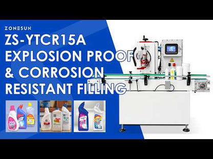 ZONESUN ZS-YTCR15A Automatic Rotary Explosion-Proof Corrosion-Resistant Liquid Filling Machine