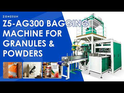 Full Automation: ZONESUN Z5-AG300 Automatic 50kg Bagging Machine for Fertilizer, Feed & Grain
