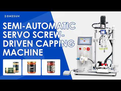 Precise Torque: ZONESUN ZS-XG450S Servo Capping Machine for Jars, Glass Bottles & Metal Cans