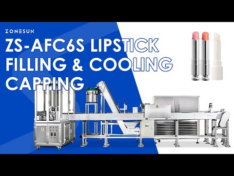 ZONESUN ZS-AFC6S Automatic Lipstick and Lip Balm Filling Line for Cosmetic Production
