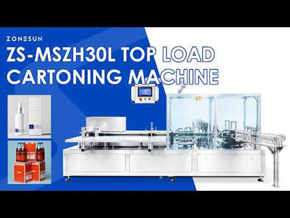 ZONESUN ZS-MSZH30L Automatic Top Load Cartoning Machine for Food Granules and Cosmetic Bottles