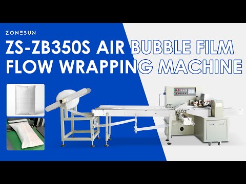ZONESUN ZS-ZB350S: Automatic Horizontal Flow Wrapping Machine for Air Bubble Film Packaging
