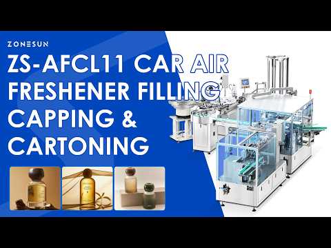 Full Automation: ZONESUN ZS-AFCL11 Car Air Freshener Filling Capping and Cartoning Production Line