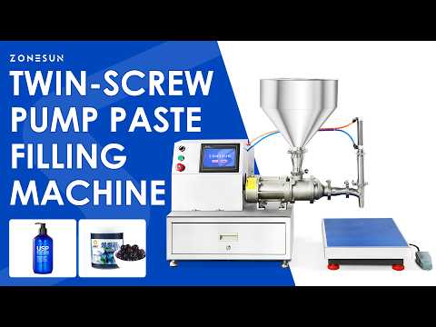 Zonesun ZS-TSP5A Twin-screw Pump Thick Paste Filling Machine for Liquid with Particles