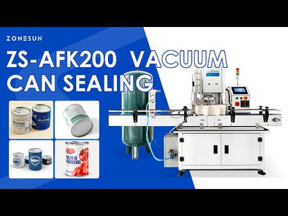 ZONESUN ZS-AFK200 Fully Automatic Vacuum Can Sealing Machine for Metal Packaging