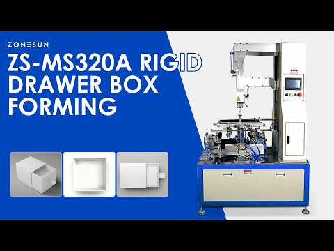Luxury Packaging: ZONESUN ZS-MS320A Semi-Automatic Rigid Drawer Box Forming & Wrapping Machine