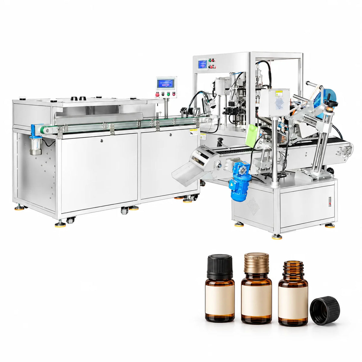 ZONESUN ZS-FALU7 Automatic Small Bottle Filling Capping Labeling Line