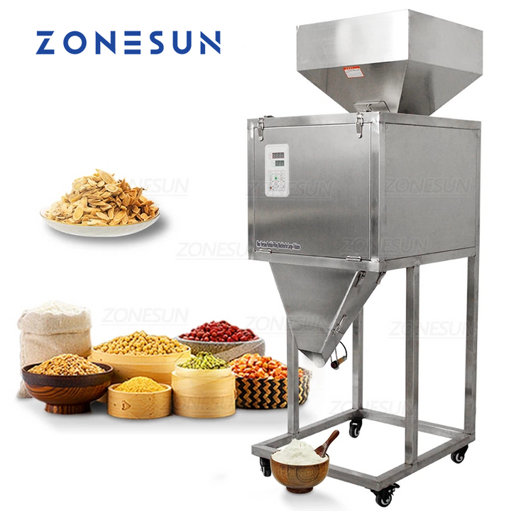 ZONESUN ZS-9999C Vibratory Weigh Filler Semi-automatic Particle Granule Filling Weighing Machine