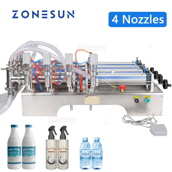 ZONESUN ZS-YT4 4 Head Pneumatic Liquid Filling Machine