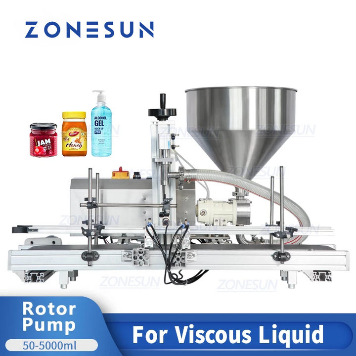 ZONESUN ZS-DTGT900 Tabletop Automatic Rotor Pump Paste Liquid Filling Machine