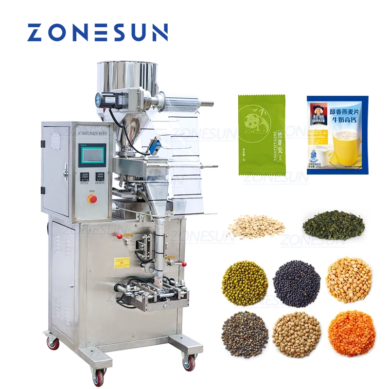 ZONESUN ZS-K100 Automatic Granule Filling Sealing Machine With Date Printer