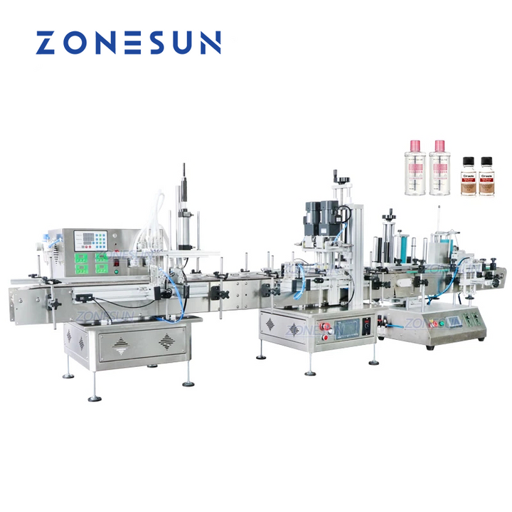 ZONESUN ZS-FAL180C4 Desktop Liquid Filling Capping Labeling Line