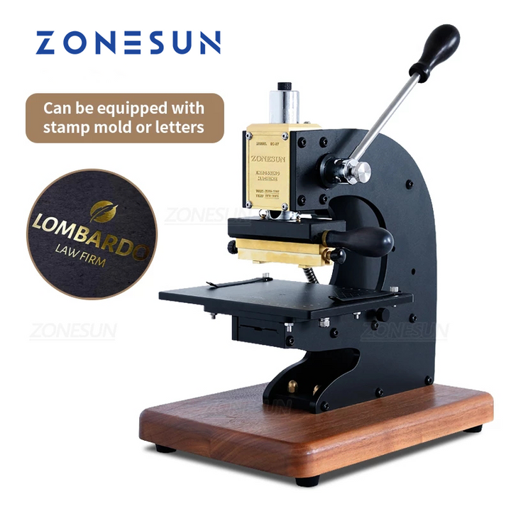 ZONESUN Manual Hot Stamping Machine With Positioning Slider