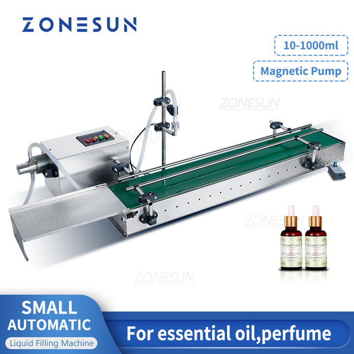 Zonesun ZS-MPYT600 Automatic Magnetic Pump Liquid Filling Machine With Conveyor