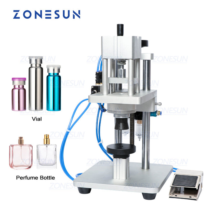 ZONESUN ZS-YG09C 13/15/18/20mm Pneumatic Vial Aluminum Plastic Capping Machine