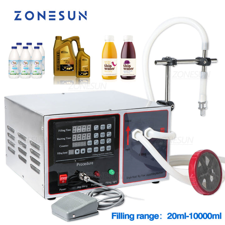 ZONESUN GFK-17A 20-10000ml Semi Automatic Diaphragm Pump Liquid Filling Machine