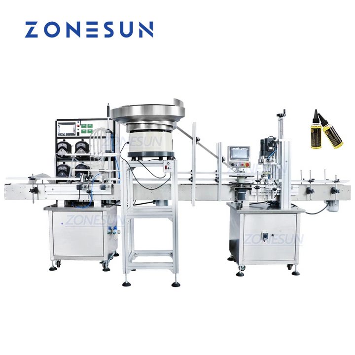 ZONESUN ZS-FAL180A6 Automatic 4-Head Liquid Filling and Capping Line