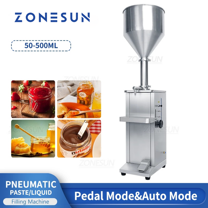 ZONESUN ZS-GT1V Fully Pneumatic Paste Liquid Filling Machine for Ointment Paste
