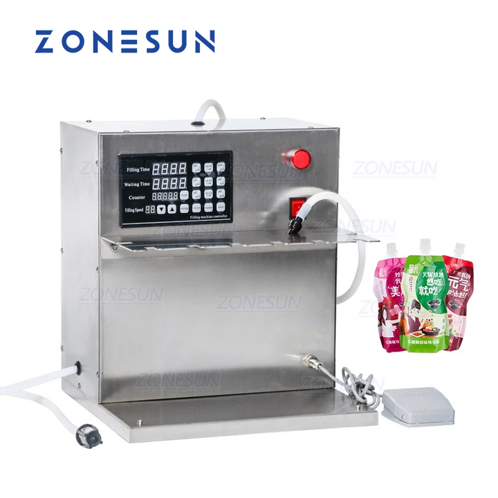 ZONESUN ZS-DFGB Spout Pouch Diaphragm Pump Liquid Filling Machine