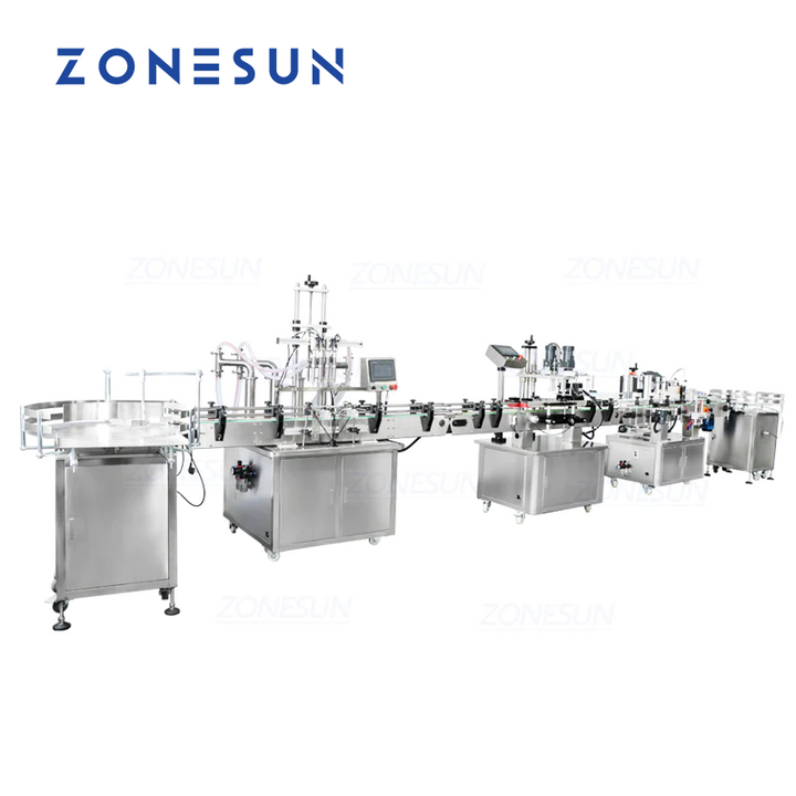 ZONESUN ZS-FAL180R5 Automatic Piston Filling Capping And Labeling Machine