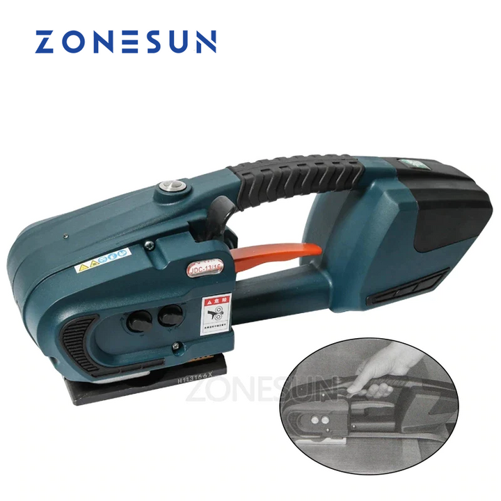 ZONESUN JDC 13-16mm PET PP Plastic Battery Powered Strapping Machine With 2 Batteries
