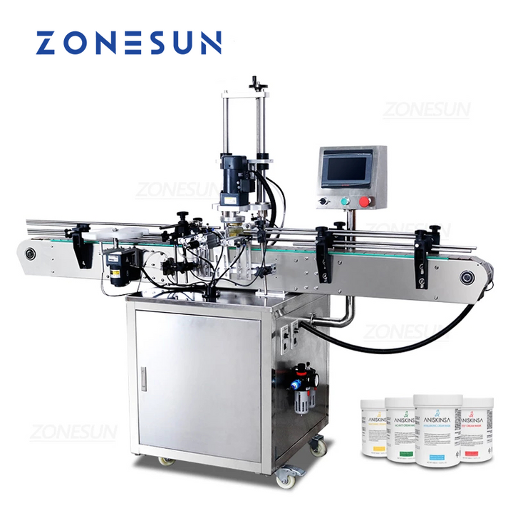 ZONESUN ZS-XG440D Automatic Twist-off Cap Round Bottle Capping Machine