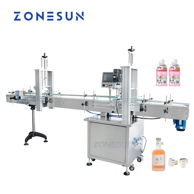 ZONESUN ZS-XG16DV Custom Automatic Cork Cap Pressing Capping Machine ...