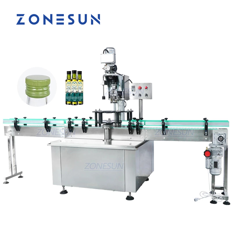 ZONESUN Custom Automatic Ropp Pilfter Proof Metal Cap Locking Crimping ...