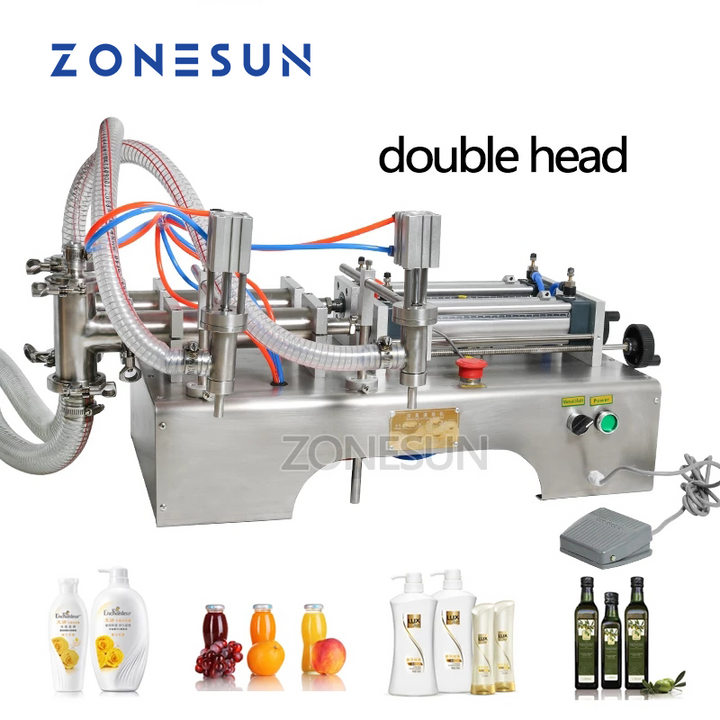 ZONESUN ZS-YT2 Pneumatic 2 Nozzles Liquid Filling Machine