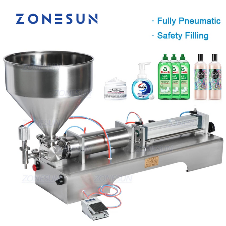 Zonesun ZS-GT1P Full Pneumatic Paste Filling Machine With Hopper
