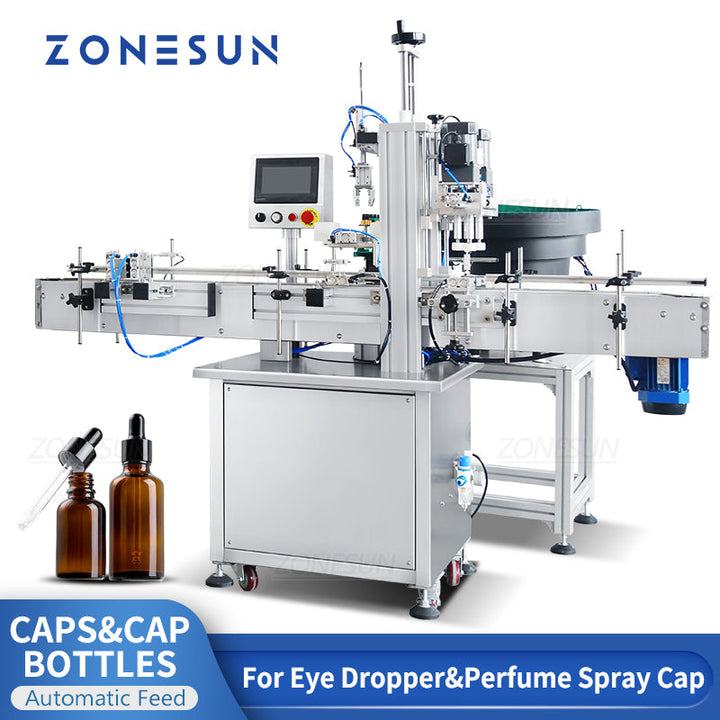 ZONESUN ZS-XG16E Automatic Dropper Bottle Capping Machine With Vibratory Cap Feeder