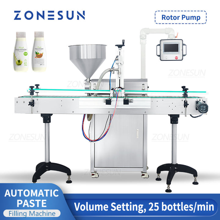 ZONESUN ZS-VTRP1A Automatic Servo Motor Rotor Pump Paste/Viscous Liquid Filling Machine