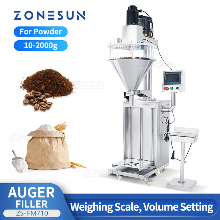 ZONESUN ZS-FM710 Semi Automatic Powder Auger Filling Weighing Machine
